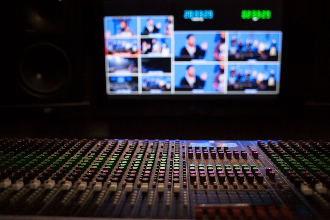 Broadcast gallery vision mixer and monitor wall